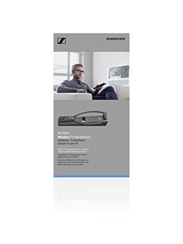 Sennheiser RS 2000 - Auriculares inalámbricos de TV Alcance de 50 Metros, Color Negro