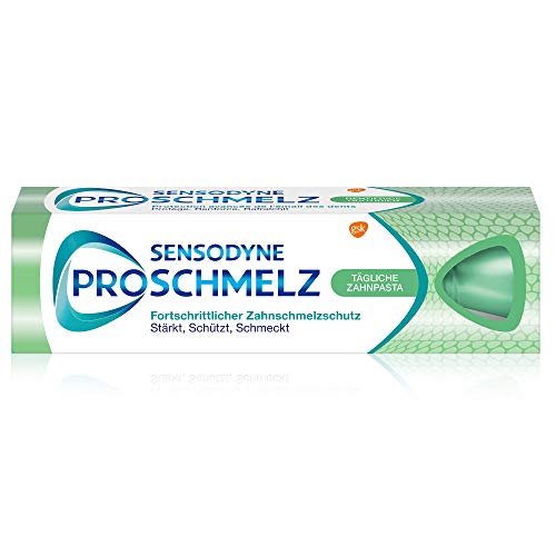Sensodyne ProSchmelz Pasta dentífrica diaria, protección avanzada contra el derrame de dientes – Fuerza, protege, sabe, 75 ml.