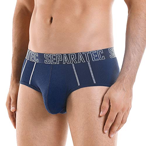 Separatec Calzoncillos bóxer para hombreRayón de bambú Liso con Bolsas separadas Ropa Interior Pack de 3 Calzoncillos bóxer Elegante bañador Multicolor (L, Negro+Rojo+Verde)