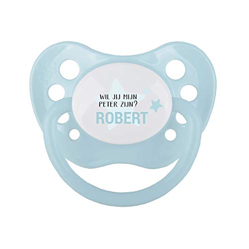 ¿Serás mi padrino - chupete azul