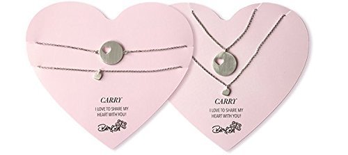 Set de 2 collares Carry de Beka & Bell, para madre e hija o gemelos, oro rosado