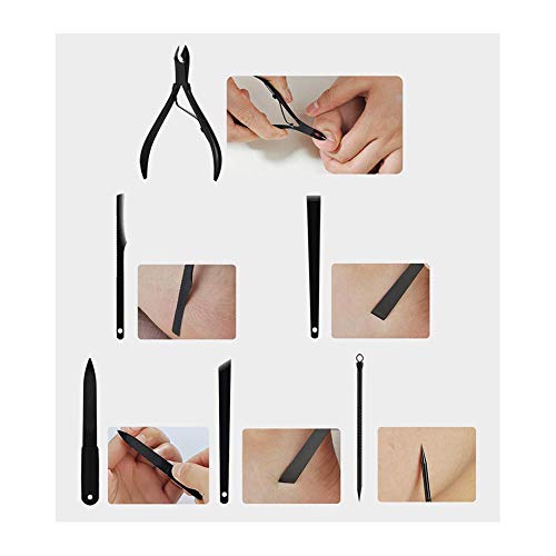 Set De Cortaúñas,Cortaúñas The Vintage Cosmetic Company Cortaúñas Y Cortaúñas Piece Cutter Cuticle Clipper Manicure Dust Brush Pedicure Nail Care Kit Case Gift Set Nail Art Tools Cortauñas Uñas