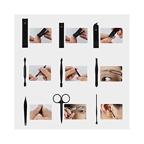 Set De Cortaúñas,Cortaúñas The Vintage Cosmetic Company Cortaúñas Y Cortaúñas Piece Cutter Cuticle Clipper Manicure Dust Brush Pedicure Nail Care Kit Case Gift Set Nail Art Tools Cortauñas Uñas