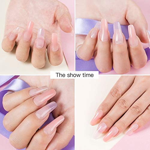 Set de extensión de uñas de gel para poly, 90 ml