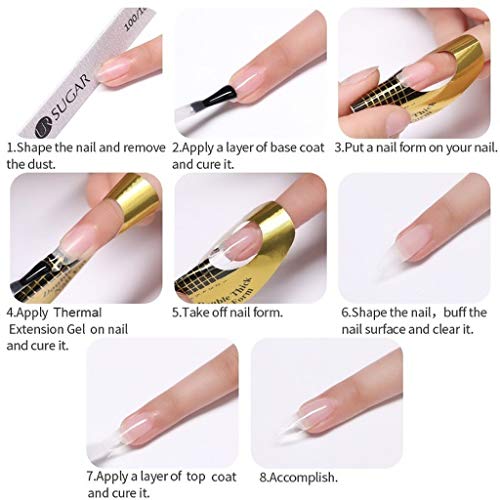 Set de extensión de uñas de gel para poly, 90 ml