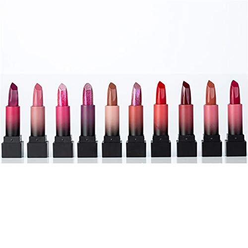 Set de maquillaje Lápiz labial Huda MOJI 12Pcs Lápices labiales Multicolores Taza antiadherente de larga duración Glamour Velvet Nutritivo Mate Lápiz labial hidratante suave Herramienta profesional