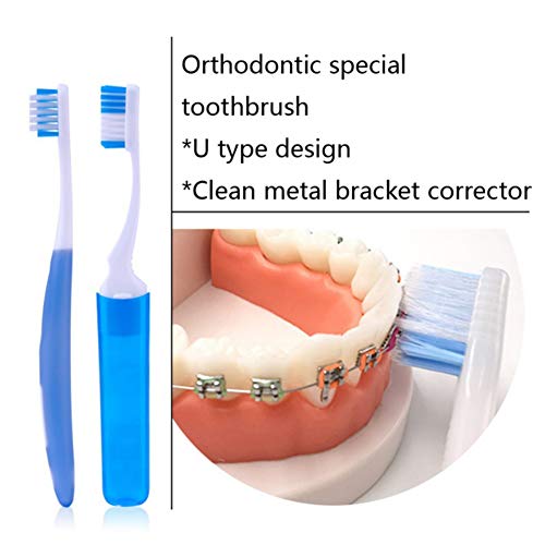 Set de ortodoncia Onkessy Cepillo de dientes de ortodoncia Cera de ortodoncia dental Kit de temporizador de arena mejor y permanecer más tiempo
