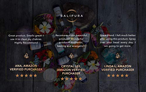 Set de Regalo de Mezclas curativas de Cristales curativos con aceites Esenciales orgánicos: Amor Puro, Protección, Dejar IR y Puesta a Tierra 4 x 30 ml / 1 FL.oz en una Bolsa de Lino