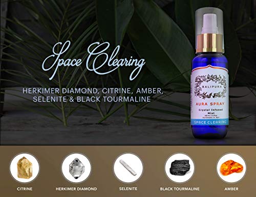 Set de Regalo de Mezclas curativas de Cristales curativos con aceites Esenciales orgánicos: Amor Puro, Protección, Dejar IR y Puesta a Tierra 4 x 30 ml / 1 FL.oz en una Bolsa de Lino