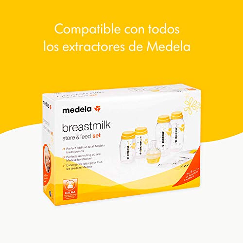 Set regalo Medela para recogida y alimentación con botellas biberón y tetina Calma