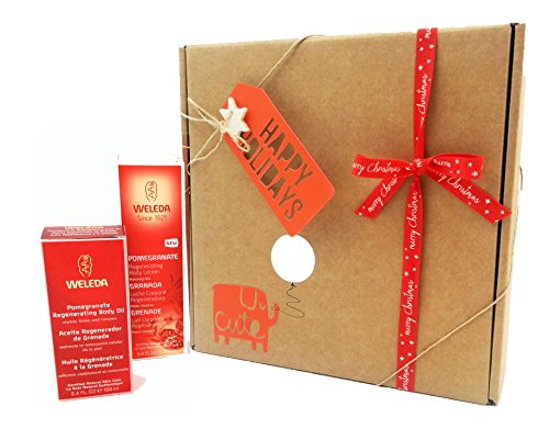 Set Regalo WELEDA"Cuidado Corporal Antioxidante" | Regalo para"Mujeres, Madres y Profesoras" | Con 2 Productos Weleda BIO 100% naturales de la Línea GRANADA | Gift Idea for Mum, Teacher, Woman