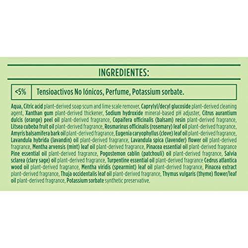 Seventh Generation Pino & Salvia - Limpiador WC, 0% Blanqueantes, Fragancias Sintéticas y Colorantes, 5 Recipientes de 500 ml, Total: 2500 ml