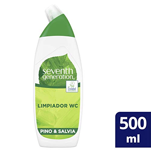 Seventh Generation Pino & Salvia - Limpiador WC, 0% Blanqueantes, Fragancias Sintéticas y Colorantes, 5 Recipientes de 500 ml, Total: 2500 ml