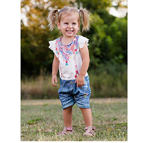 Sevira Kids – Mono de bebé niña de algodón orgánico Chloé beige gris Talla:6-9M - 68CM