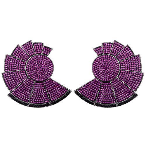 SGR SHOPS Pendientes Oreja Femenina Colgante Circón Piedras Preciosas Moda Super-Flash Joyas exageradas para Mujeres Club Nocturno Fiesta Boda Viaje Regalo Verde
