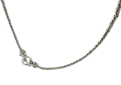 Shadi - Collar de plata de ley con eslabones bizantinos y peridoto facetado - joyería de plata artesanal