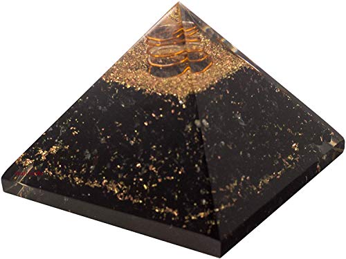 Shah Crafts Pirámide de cristal de turmalina negra | Generador de energía/protección EMF para meditación yoga y curación de chakras (tamaño – 2.5 – 3 pulgadas)