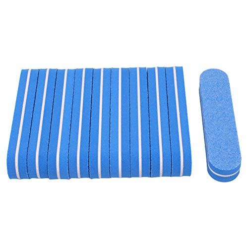 SHANYUR Lima De Uñas60Pcs Lima De Uñas Profesional 100/180 Mini Esponja De Pulido De Uñas Lijado Gel Esmalte De Pulido Pulido Esponja De Uñas Azul Al por Mayor