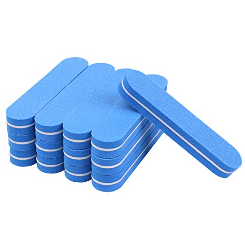 SHANYUR Lima De Uñas60Pcs Lima De Uñas Profesional 100/180 Mini Esponja De Pulido De Uñas Lijado Gel Esmalte De Pulido Pulido Esponja De Uñas Azul Al por Mayor