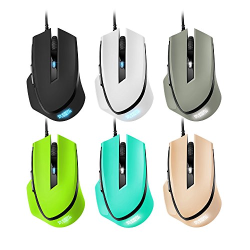 Sharkoon SHARK FORCE - Ratón Gaming Óptico, 1600 DPI, 6 Botones, Verde
