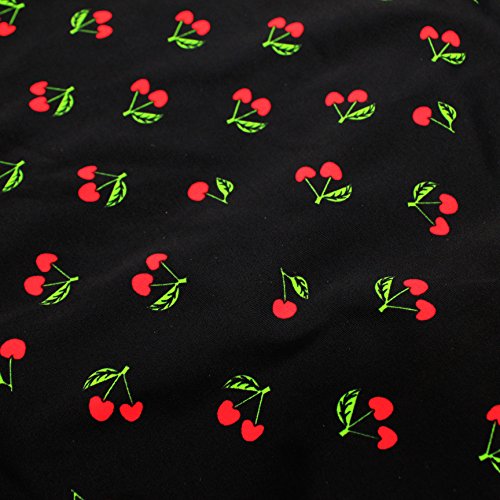 SHEKINI Mujer Ajustable Traje de baño Relleno Bañador Arruga de una Pieza Push up Malla (S, Impresión de Cereza)