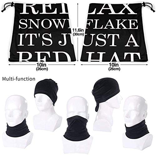 shenguang Relax Snowflake It's Just A Red Hat Neck Gaiter Ear Warmer Headband Scarf máscaras faciales Bandanas