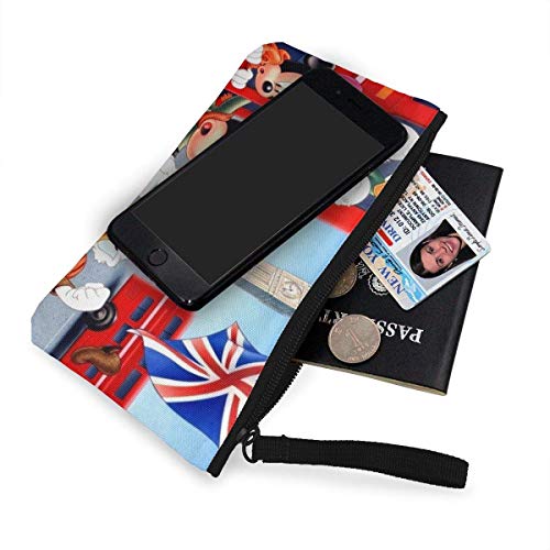 shibeili Mi-CK-EY Mou-se Monedero de Lona con Cremallera Impresión Monedero pequeño para Mujer Bolso cosmético Monedero portátil multifunción