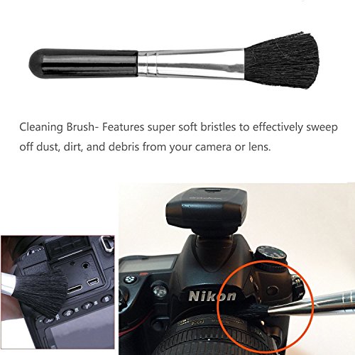 ShipeeKin 4 en 1 Kit de cepillo de limpieza de polvo eléctrico/3 tamaños de cepillos ESD antiestáticos + 1 cepillo de limpieza para cámara/PC/monitor de polvo