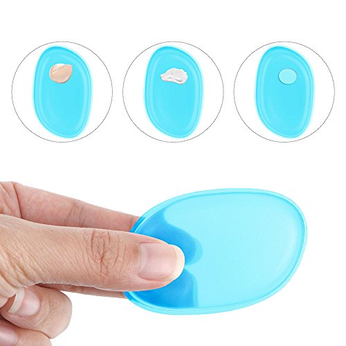 Shop Story Esponja para maquillaje, base de maquillaje o crema antiojeras, silicona, azul