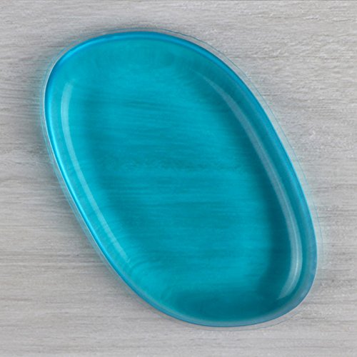 Shop Story Esponja para maquillaje, base de maquillaje o crema antiojeras, silicona, azul