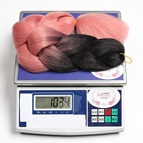 Showjarlly Kanekalon pre estiró el trenzado del cabello Ombre Jumbo Braid Extensión del cabello Fibra de alta temperatura 3 unids/lote 100 g/pc Para Crochet Twist trenzar el pelo