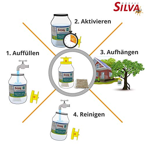 Silva - Trampa para moscas (para exteriores, cebo natural con máxima potencia de captura)