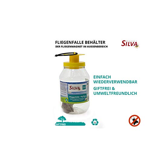 Silva - Trampa para moscas (para exteriores, cebo natural con máxima potencia de captura)