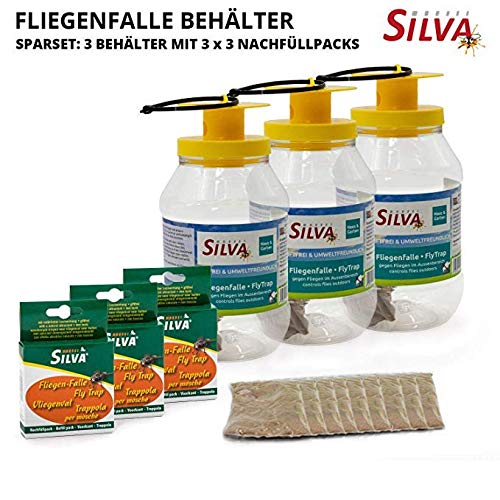 Silva - Trampa para moscas (para exteriores, cebo natural con máxima potencia de captura)