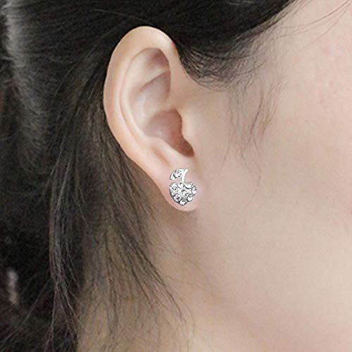 Simplicidad con Estilo Pendiente Fruta Coreana Apple Crystal Mujeres 's Pendientes Moda Creativa Lindo Pendientes Asimétricos Joyería de Fiesta Regalo Eb557, ZJ