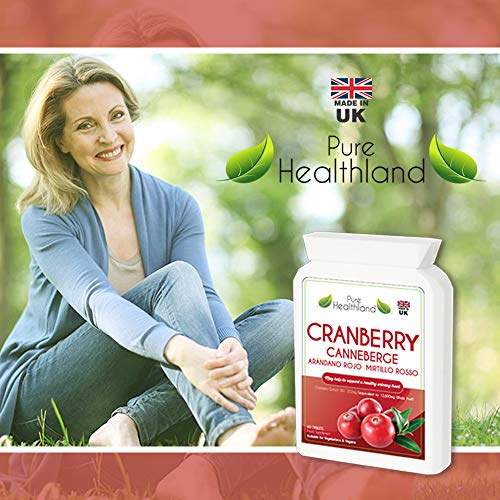 Sin Gluten Tabletas Suplementos Concentrados De Arándanos Rojos. Igual A 12600 Mg De Arándanos Frescos. La Mayor Potencia En El Mercado Con Fuerza Triple. No Más Zumo De Arándanos. Suplemento Alimenticio Adecuado Para Vegetarianos Y Veganos.Sin Azúcar