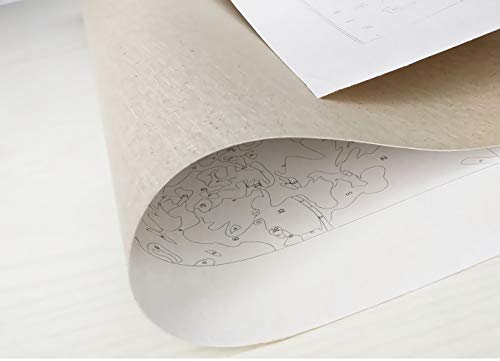 (Sin Marco) Pintura por Números para Adultos Niños DIY Oil Painting Cuadro Tulipán Y Molino De Viento Personalidad Artística Casual Juego Divertido Juguete Adecuado para Amigos De La Familia