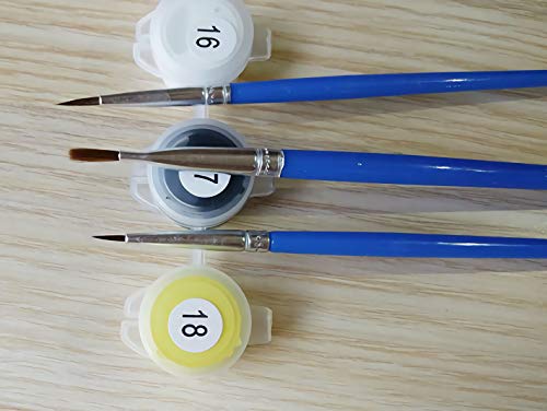 (Sin Marco) Pintura por Números para Adultos Niños DIY Oil Painting Cuadro Tulipán Y Molino De Viento Personalidad Artística Casual Juego Divertido Juguete Adecuado para Amigos De La Familia