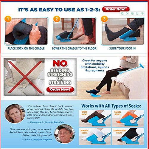 Sinbide® - Calcetín Slider Easy On Easy Off Sock Slider Kit Sock Slider Sock Slider Off Sock Kit Herramientas de Vida