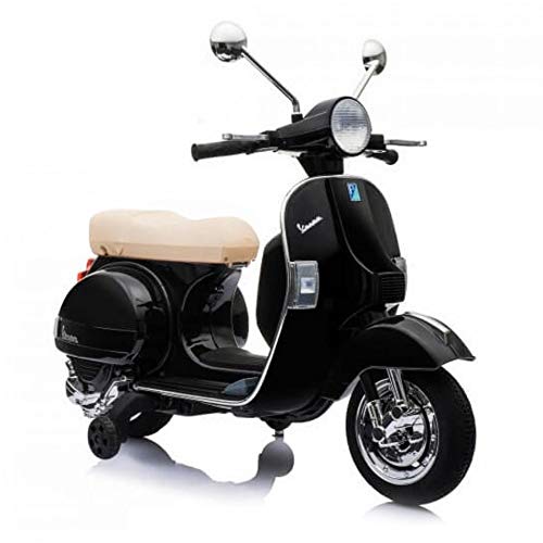 SIP Scootershop Vespa PX - Patinete eléctrico (12 V), color negro incluye batería y cargador