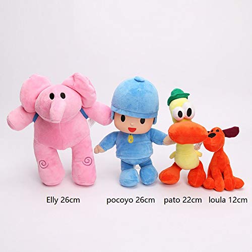siqiwl Juguete Felpa 4 Teile / Los 12-26 Cm Juego Completo Pocoyo Cartoon Tiere & Plüsch Spielzeug Hobbys Loula & Elly & Pato & Pocoyo Plüsch Spielzeug