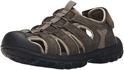 Skechers Men's Relaxed Fit 360 Gander-Selmo Fisherman Sandal, Olive, 11 D-Medium