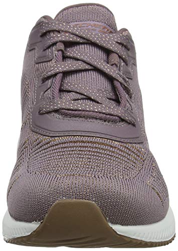 Skechers Women's Bobs Squad-Glam League Trainers, Purple (Mauve Engineered Knit/Rose Gold Trim Mve), 5 UK (38 EU)