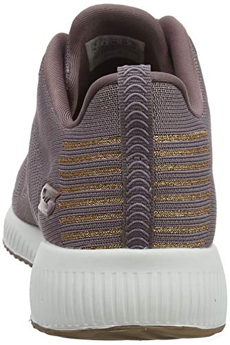 Skechers Women's Bobs Squad-Glam League Trainers, Purple (Mauve Engineered Knit/Rose Gold Trim Mve), 5 UK (38 EU)
