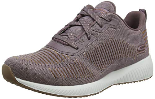 Skechers Women's Bobs Squad-Glam League Trainers, Purple (Mauve Engineered Knit/Rose Gold Trim Mve), 5 UK (38 EU)