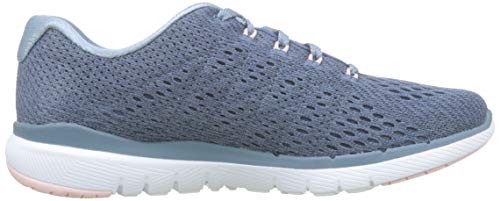 Skechers Women's Flex Appeal 3.0-Satellites Trainers, Grey (Slate Mesh/White & Pink Trim Sltp), 5 (38 EU)