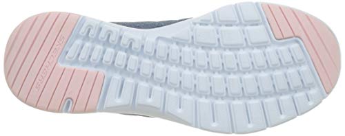 Skechers Women's Flex Appeal 3.0-Satellites Trainers, Grey (Slate Mesh/White & Pink Trim Sltp), 5 (38 EU)