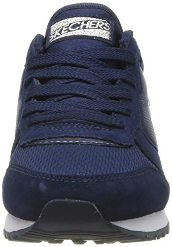Skechers Women's RETROS-OG 85-GOLDN GURL Trainers, Blue (Navy Suede/Mesh/Nylon/Silver Trim Nvy), 8 UK (41 EU)