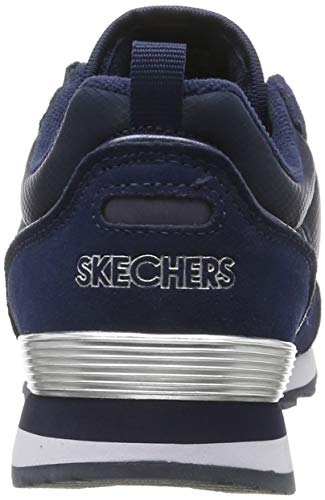 Skechers Women's RETROS-OG 85-GOLDN GURL Trainers, Blue (Navy Suede/Mesh/Nylon/Silver Trim Nvy), 8 UK (41 EU)