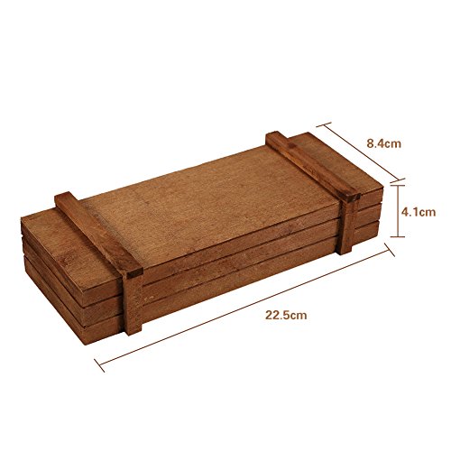 Skiesoar - Caja rectangular de madera para ventana, maceta de madera para plantas y jardines, 22,5 x 8,4 x 4,1 cm